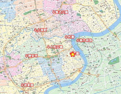 上海　豫園地図